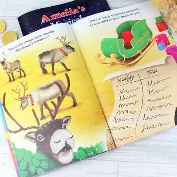 Personalised Magical Christmas Adventure Story Book – Stocking Filler, 7 of 11