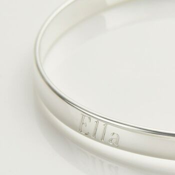 Personalised Sterling My First Diamond Bangle, 5 of 7