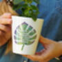 Monstera Leaf Personalised Teacher Plant Pot, thumbnail 2 of 3