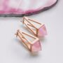 Labradorite Geometric Sterling Silver Drop Earrings, thumbnail 6 of 7