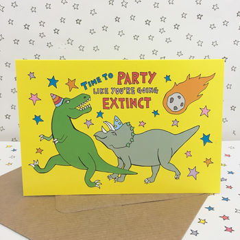 Dinosaur Birthday Card, Funny Birthday Card, 3 of 3