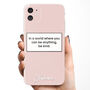 Personalised Be Kind Quote Clear Phone Case, thumbnail 1 of 5