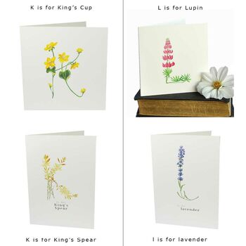 Botanical Flower Letter Cards, 6 of 12