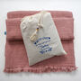 Personalised Christening Gift, Cotton Muslin Baby Blanket, thumbnail 3 of 8