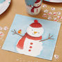 Christmas Snowman Paper Napkins, thumbnail 1 of 2