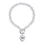 Silver Heart T Bar Chain Bracelet, thumbnail 2 of 6