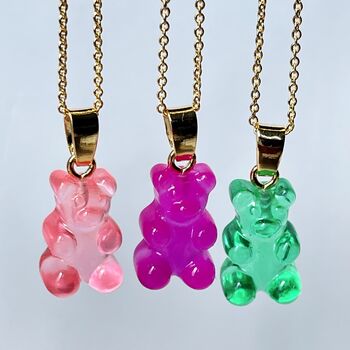 Pink Gummy Bear Pendant, 2 of 4
