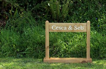 Portable Oak Engraved Sign, 5 of 10