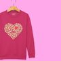 'Leopard Heart Of Hearts' Kids Sweatshirt, thumbnail 3 of 7