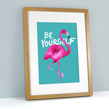 Be Yourself Flamingo Print, 6 of 7