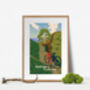 Hadrian's Cycleway Cycling Travel Poster Art Print, thumbnail 4 of 8