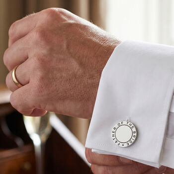 Father Of The Bride Round Cufflinks, 2 of 8