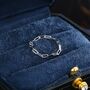 Sterling Silver Skinny Paperclip Chain Ring, thumbnail 6 of 9
