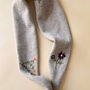 Hand Embroidered Meadow Floral Neck Scarf Gift For Her, thumbnail 7 of 12