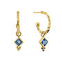 Divinity Princess Blue Topaz Hoops Silver/Gold Plated, thumbnail 4 of 6