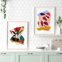 Colourful Abstract Leaf Silhouette Print, thumbnail 2 of 8