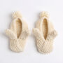 Baby Bunny Slippers Easy Knitting Kit, thumbnail 2 of 7
