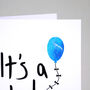 New Baby Card Blue Balloon, thumbnail 6 of 10