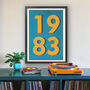 1983 Personalised Year Typography Print, thumbnail 3 of 11