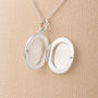Personalised Sterling Silver Garnet Gemstone Photo Locket Necklace, thumbnail 2 of 6