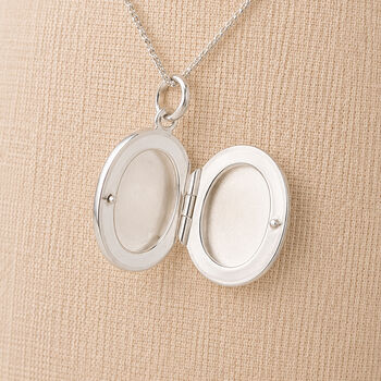 Personalised Sterling Silver Garnet Gemstone Photo Locket Necklace, 2 of 6