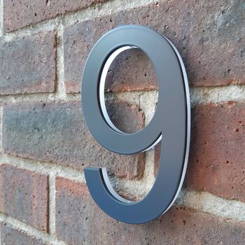 3D Anthracite Grey House Numbers, 10 of 11