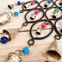 Black Recycled Ironwork Wind Chime Glass Beads, thumbnail 3 of 6