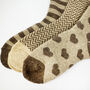 Christmas Cosy Neutral Coffee And Cream Coloured Socks With Personalised Label, Warm Socks, Thick Socks, Cosy Socks, thumbnail 5 of 5