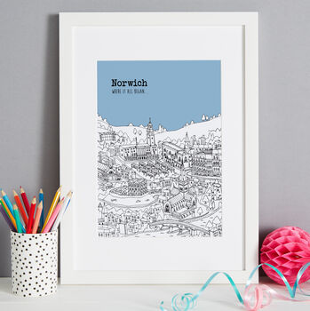 Personalised Norwich Print, 2 of 12