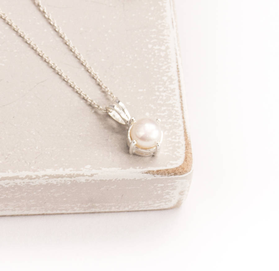 Classic Pearl Drop Pendant By SUMMER AND SILVER