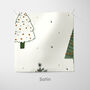 Christmas Trees Green And Gold Cushion, thumbnail 2 of 4