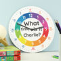 Personalised 'What Time Is It?' Wooden Clock, thumbnail 1 of 8