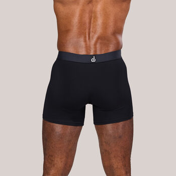 Super Soft Boxer Briefs With Pouch, Black, Six Pack, 3 of 5