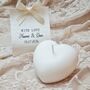 Personalised Wedding Favours Hearts Candles, thumbnail 6 of 6