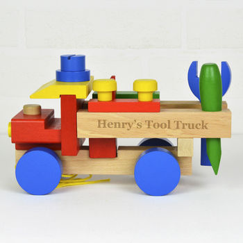 Personalised Wooden Tool Truck, 6 of 8