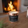 Chalet Log Fire Copper Candle Tin, thumbnail 1 of 5