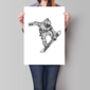 Set Of Three Snowboard Rough Prints, thumbnail 4 of 4