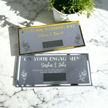 Personalised Wedding Scratch Card Gift Voucher, 3 of 7