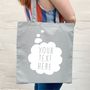 Personalised Thought Bubble Tote Bag, thumbnail 5 of 7
