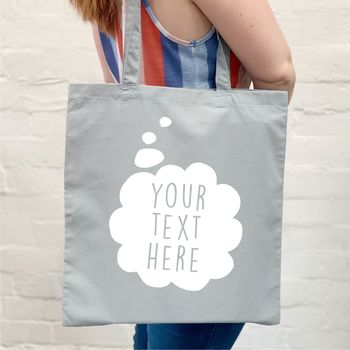 Personalised Thought Bubble Tote Bag, 5 of 7