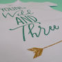 'Young Wild And Three' Arrow Kids Birthday T Shirt, thumbnail 2 of 2