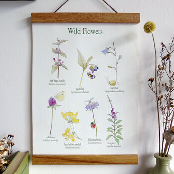 Wild Flowers Canvas Wall Hanging, 8 of 8