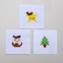 Kawaii Christmas Star Mini Cross Stitch Kit, thumbnail 6 of 12