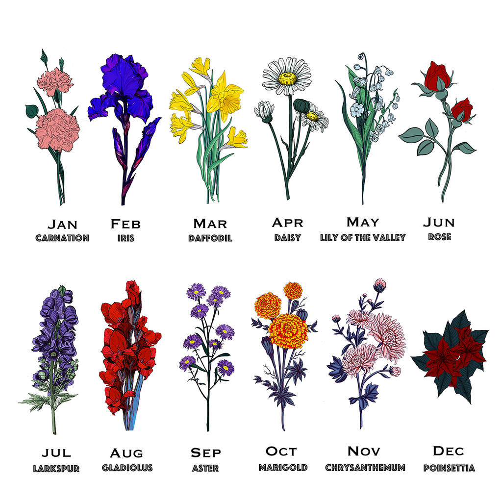 Personalised Choose Your Birth Flower Scarf By Studio Hop Notonthehighstreet Com