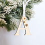 Custom Wood Initial Ornament, thumbnail 1 of 4