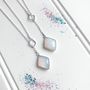 Sterling Silver Diamond Drop Necklace, thumbnail 4 of 6