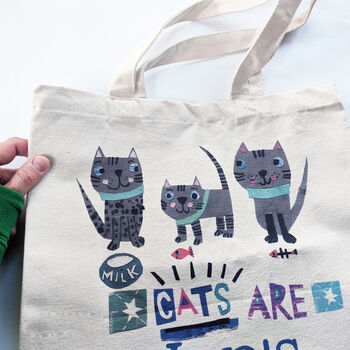 Personalised Cat Person Bag, 6 of 10