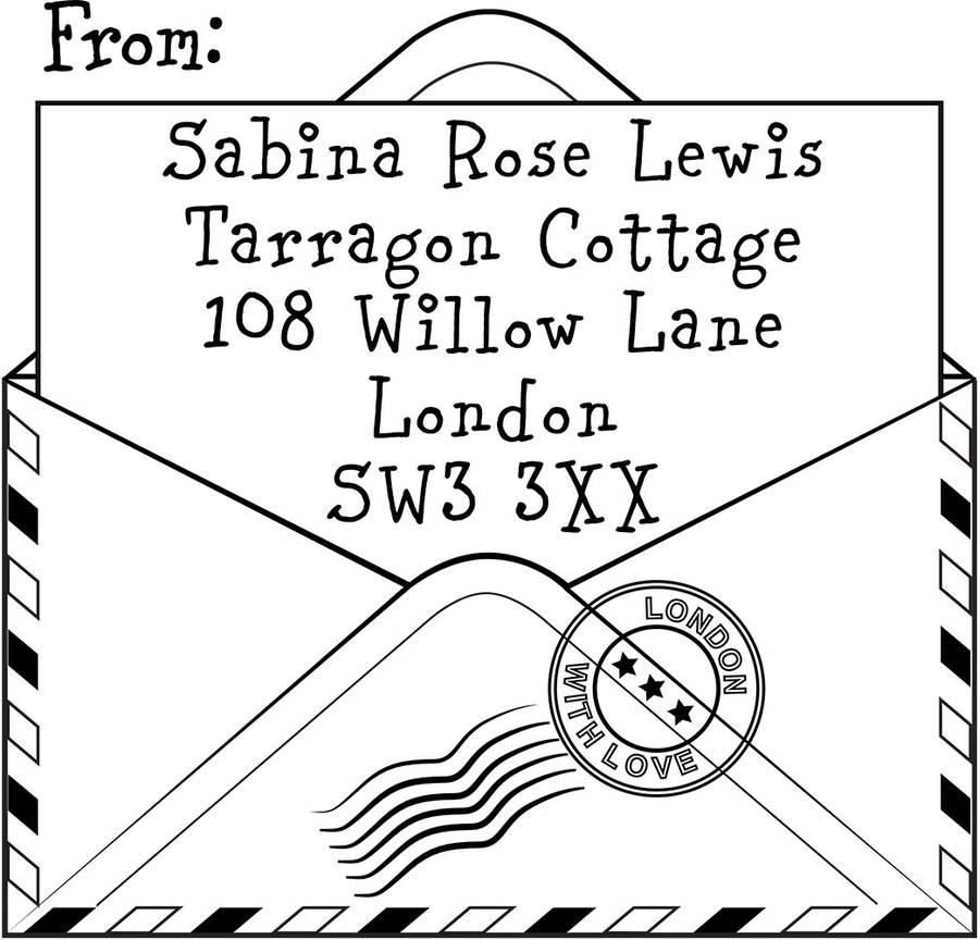 Personalised Envelope Stamp By Letter Candy