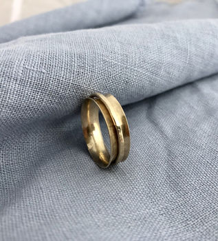 Hammered Gold Spinner Ring, 5 of 6
