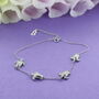 Sterling Silver Personalised Tortoise Anklet, thumbnail 1 of 2